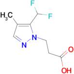 3-[5-(Difluoromethyl)-4-methyl-1H-pyrazol-1-yl]propanoic acid