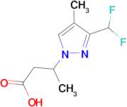 3-[3-(Difluoromethyl)-4-methyl-1H-pyrazol-1-yl]butanoic acid