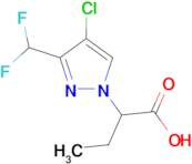 2-[4-Chloro-3-(difluoromethyl)-1H-pyrazol-1-yl]butyric acid