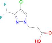 3-[4-Chloro-3-(difluoromethyl)-1H-pyrazol-1-yl]propionic acid