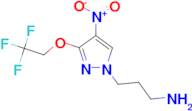 3-[4-nitro-3-(2,2,2-trifluoroethoxy)-1H-pyrazol-1-yl]propan-1-amine