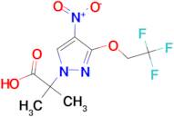 2-methyl-2-[4-nitro-3-(2,2,2-trifluoroethoxy)-1H-pyrazol-1-yl]propanoic acid