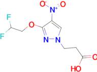 3-[3-(2,2-difluoroethoxy)-4-nitro-1H-pyrazol-1-yl]propanoic acid