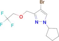 4-bromo-1-cyclopentyl-3-[(2,2,2-trifluoroethoxy)methyl]-1H-pyrazole