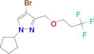 4-bromo-1-cyclopentyl-3-[(3,3,3-trifluoropropoxy)methyl]-1H-pyrazole