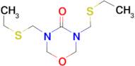 3,5-bis[(ethylsulfanyl)methyl]-1,3,5-oxadiazinan-4- one