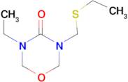 3-ethyl-5-[(ethylsulfanyl)methyl]-1,3,5- oxadiazinan-4-one