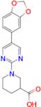 1-[5-(2H-1,3-benzodioxol-5-yl)pyrimidin-2-yl]piperidine-3-carboxylic acid