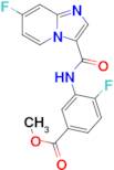 4-Fluoro-3-[(7-fluoro-imidazo[1,2-a]pyridine-3-carbonyl)-amino]-benzoic acid methyl ester