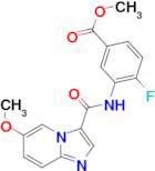 4-Fluoro-3-[(6-methoxy-imidazo[1,2-a]pyridine-3-carbonyl)-amino]-benzoic acid methyl ester