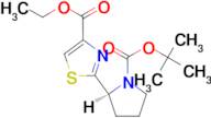 2-((S)-1-tert-Butoxycarbonyl-pyrrolidin-2-yl)-thiazole-4-carboxylic acid ethyl ester