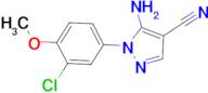 5-Amino-1-(3-chloro-4-methoxy-phenyl)-1H-pyrazole-4-carbonitrile