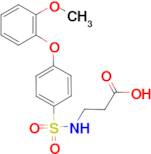 3-((4-(2-methoxyphenoxy)phenyl)sulfonamido)propanoic acid