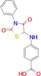 4-[(2,4-dioxo-3-phenyl-1,3-thiazolidin-5-yl)amino]benzoic acid