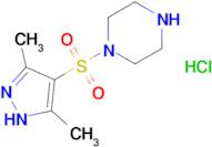 1-((3,5-dimethyl-1H-pyrazol-4-yl)sulfonyl)piperazine hydrochloride