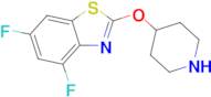 4,6-difluoro-2-(piperidin-4-yloxy)-1,3-benzothiazole