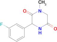 3-(3-fluorophenyl)-1-methylpiperazine-2,5-dione