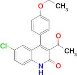 3-acetyl-6-chloro-4-(4-ethoxyphenyl)quinolin-2(1H)-one