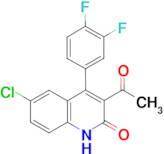 3-acetyl-6-chloro-4-(3,4-difluorophenyl)quinolin-2(1H)-one