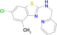 6-chloro-4-methyl-N-(pyridin-2-ylmethyl)-1,3-benzothiazol-2-amine