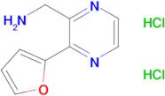(3-(furan-2-yl)pyrazin-2-yl)methanamine dihydrochloride