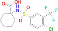 1-((4-chloro-3-(trifluoromethyl)phenyl)sulfonamido)cyclohexane-1-carboxylic acid