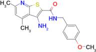 3-AMINO-N-[(4-METHOXYPHENYL)METHYL]-4,6-DIMETHYLTHIENO[2,3-B]PYRIDINE-2-CARBOXAMIDE