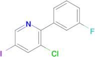 3-CHLORO-2-(3-FLUOROPHENYL)-5-IODOPYRIDINE