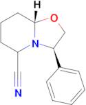 (3S,5R,8AS)-(+)-HEXAHYDRO-3-PHENYL-5H-OXAZOLO[3,2-A]PYRIDINE-5-CARBONITRILE