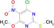 4-CHLORO-6-METHOXY-2-(METHYLSULFANYL)-5-NITROPYRIMIDINE