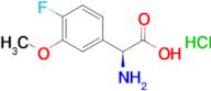 (2S)-2-AMINO-2-(4-FLUORO-3-METHOXYPHENYL)ACETIC ACID-HCL