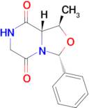 (1R,3R,8aS)-1-methyl-3-phenyltetrahydro-3H-oxazolo[3,4-a]pyrazine-5,8-dione