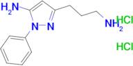 3-(3-aminopropyl)-1-phenyl-1H-pyrazol-5-amine dihydrochloride