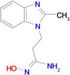(E)-N'-hydroxy-3-(2-methyl-1H-1,3-benzodiazol-1-yl)propanimidamide
