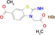 methyl 2-imino-3-(2-methoxy-2-oxoethyl)-2,3-dihydrobenzo[d]thiazole-6-carboxylate hydrobromide