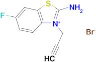2-amino-6-fluoro-3-(prop-2-yn-1-yl)benzo[d]thiazol-3-ium bromide