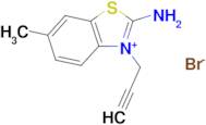 2-amino-6-methyl-3-(prop-2-yn-1-yl)benzo[d]thiazol-3-ium bromide