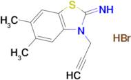 5,6-dimethyl-3-(prop-2-yn-1-yl)benzo[d]thiazol-2(3H)-imine hydrobromide