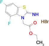 ethyl 2-(4,6-difluoro-2-iminobenzo[d]thiazol-3(2H)-yl)acetate hydrobromide