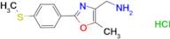 C-[5-Methyl-2-(4-methylsulfanyl-phenyl)-oxazol-4-yl]-methylamine;hydrochloride