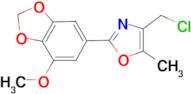 4-Chloromethyl-2-(7-methoxy-benzo[1,3]dioxol-5-yl)-5-methyl-oxazole