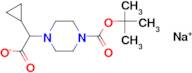 Sodium 2-[4-(tert-butoxycarbonyl)piperazin-1-yl]-2-cyclopropylacetate