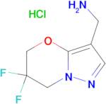 {6,6-Difluoro-6,7-dihydro-5H-pyrazolo[5,1-b][1,3]oxazin-3-yl}methanamine hydrochloride