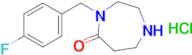 4-(4-Fluorobenzyl)-1,4-diazepan-5-one hydrochloride