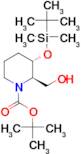 1-Piperidinecarboxylic acid, 3-[[(1,1-dimethylethyl)dimethylsilyl]oxy]-2-(hydroxymethyl)-, 1,1-d...