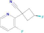 cis-3-fluoro-1-(3-fluoropyridin-2-yl)cyclobutane-1-carbonitrile
