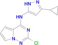 N-{2-chloropyrrolo[2,1-f][1,2,4]triazin-4-yl}-5-cyclopropyl-1H-pyrazol-3-amine