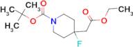 tert-butyl 4-(2-ethoxy-2-oxoethyl)-4-fluoropiperidine-1-carboxylate