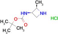 tert-butyl N-[cis-2-methylazetidin-3-yl]carbamate hydrochloride (racemic)