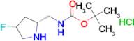 tert-butyl N-{[(2R,4R)-4-fluoropyrrolidin-2-yl]methyl}carbamate hydrochloride